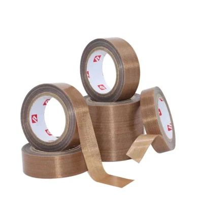 Resistente al calor Anti-Sticky para máquinas de sellado térmico Fibra de vidrio recubierta de PTFE Cinta adhesiva de silicona de tela de vidrio