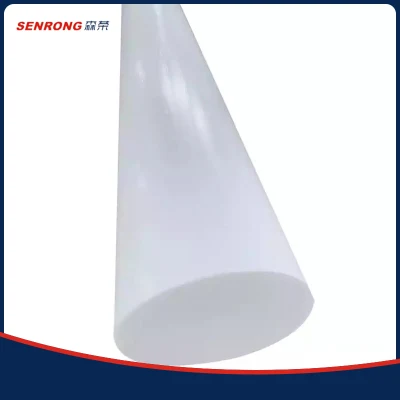 China Proveedor grafito 100% virgen Blanco PTFE Blanco varilla plástico Tubo sólido moldeado de PTFE