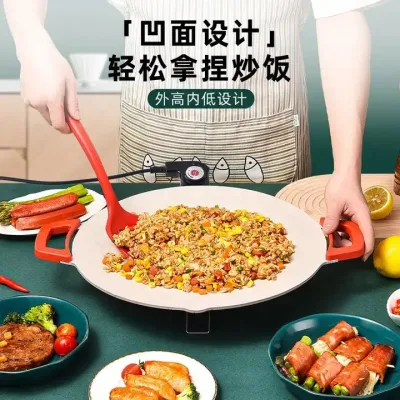 Nuevo estilo coreano más popular Multifunctional Indoor Non Stick Electric Horno Pan Cocina aparato