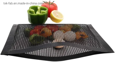 Fácil de transportar alimentos PTFE anti-adherente de la parrilla de malla bolso
