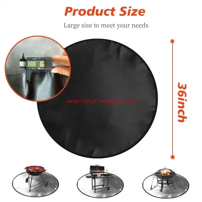 Grill tierra cubierta de silicona ignífuga miembro protector de la fogata Ascua Mat