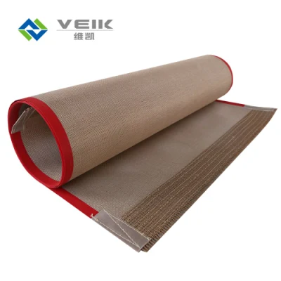 Personalizar la fibra de vidrio recubierto de PTFE resistente al calor de la cinta transportadora de malla abierta para secador máquina