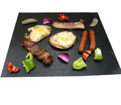 La mejor calidad de silicona reutilizables recubierto de PTFE Non-Stick Barbacoa hornear Mat