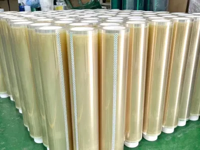 Cinta de poliéster transparente resistente al calor 0,06mm con cinta de silicona