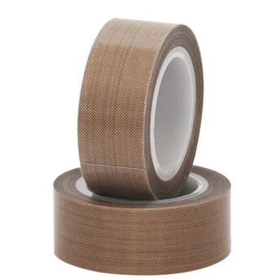 Aislamiento impermeable Non stick PTFE Fibra de vidrio tela de vidrio 300 grados Cinta de sellado de calor de silicona