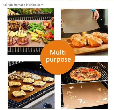 Venta en caliente Non Stick PTFE Fibra de vidrio tela para malla de barbacoa Rejilla de grill