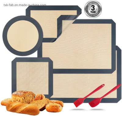 Fibra de vidrio de grado alimentario de silicona de cocina hornear alfombrilla con LFGB