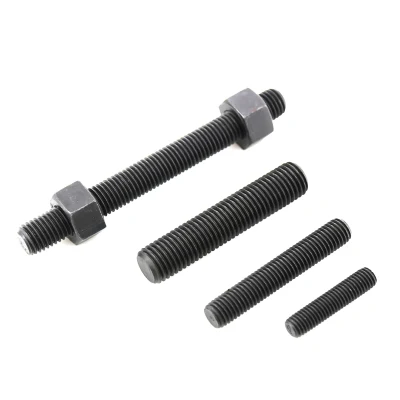 Acero de alta resistencia ASTM A193 B7 B7M Y L7 L7M y L43 B16 A320 B8 B8m Cl1 PTFE liso HDG Galvanizado en caliente&quot; 1 1 1 3/4&quot; de un 2h194 doble extremo Stud el doble de la varilla roscada