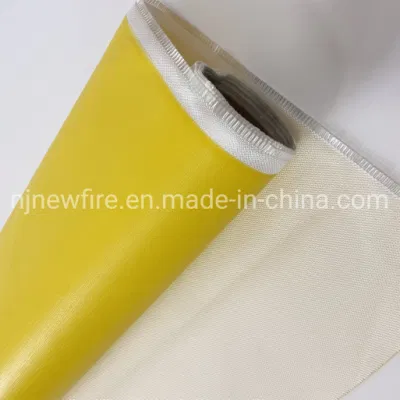 Buen tejido de fibra de vidrio recubierto de goma de silicona resistente a productos químicos y calor, ignífugo. Tela de vidrio E-Glass/C-Glass.