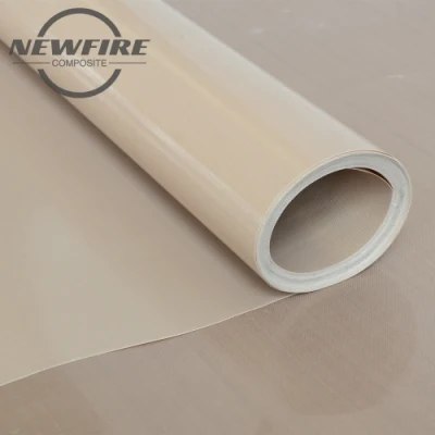 Tamaño y grosor Customzied y diseño de laminado solar de tela de fibra de vidrio recubiertas de PTFE de máquina de alta calidad de tela tejido revestido de PTFE