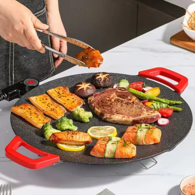 2022 Venta completa Nuevo estilo Coreano Multifunctional Interior Bandeja de horno eléctrica antiadherente