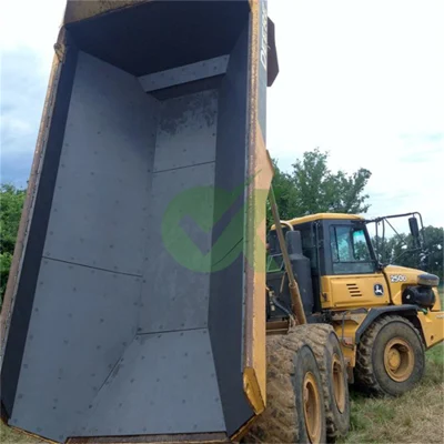 Cama de plástico de UHMWPE verde hoja de la camisa del UHMWPE Forro de carretilla