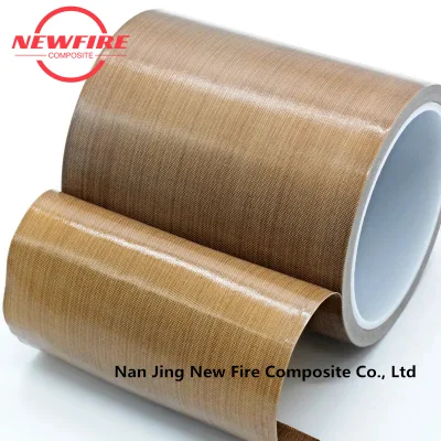 Cinta de tela de fibra de vidrio resistente al calor Multi Styles adhesivo Teflon Tejido de fibra de vidrio revestido PTFE