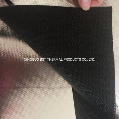 La alta temperatura recubierto de Teflón PTFE Tejido de fibra de vidrio aluminizado