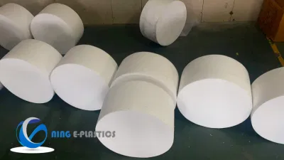 Fibra de vidrio y carbono/Bronce/Grafito PTFE cargado VARILLA REDONDA 400mm barra redonda de teflón blanco de la válvula o bridas