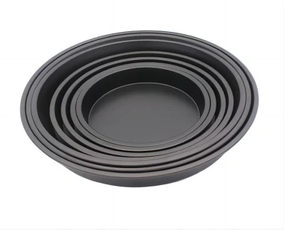 En varios tamaños Non-Stick mayorista Acero al carbono de la Ronda de pan de pizza bandeja para hornear.