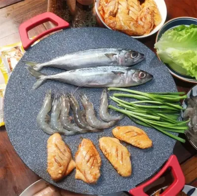 Nuevo estilo coreano más popular Multifunctional Indoor Non Stick Electric Horno Pan Cocina aparato