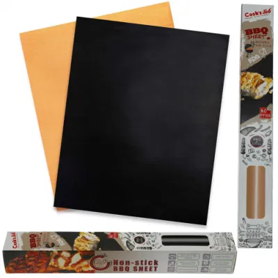 Non-Stick Barbecue Grill Mats BBQ Grill Mat PTFE Baking Sheets Revestimiento del horno