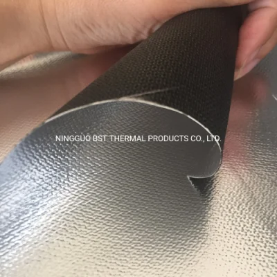La alta temperatura recubierto de Teflón PTFE Tejido de fibra de vidrio aluminizado