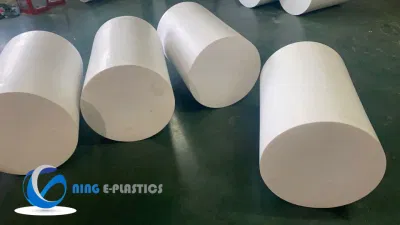 Fibra de vidrio y carbono/Bronce/Grafito PTFE cargado VARILLA REDONDA 400mm barra redonda de teflón blanco de la válvula o bridas