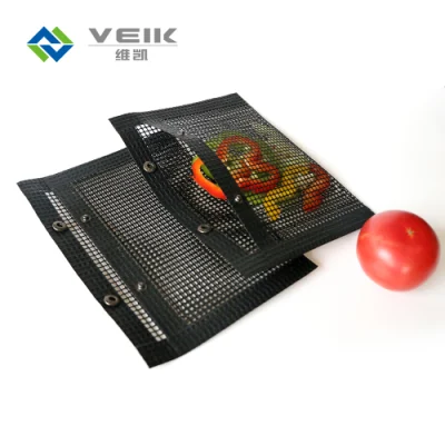 Non-Stick de color negro de 0,2 mm de Barbacoa Horno Mat PTFE Camisa bolsa de malla
