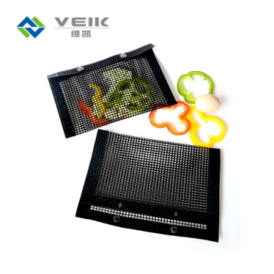 Non-Stick de color negro de 0,2 mm de Barbacoa Horno Mat PTFE Camisa bolsa de malla
