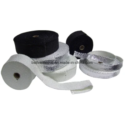 Fabricante China reforzado con fibra de vidrio del tubo de alambre de acero inoxidable resistentes al fuego de protección de la manguera de alta temperatura resistente al calor de cinta de fibra cerámica de aislamiento