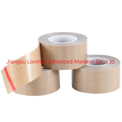 Cinta adhesiva de un lado para antialtas temperaturas con revestimiento de PTFE de fibra de vidrio Tela