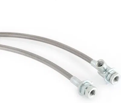 Líneas de freno de acero inoxidable extendidas delantera y trasera compatibles con Ford F-250 Super Duty 1999-2004 con Ford F-350 Super Duty Kits de mangueras de elevación de 1999-2004 4-8&quot;