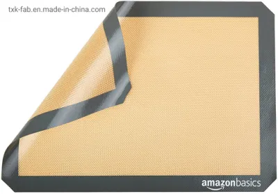 Logotipo personalizado Foodgrade de fibra de vidrio para hornear pasteles de silicona para la cocina Mat
