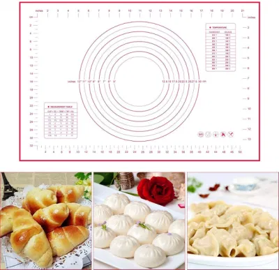Non-Slip silicona Extra Grande Pastelería Mat Non-Stick resistente al calor de la camisa del horno la masa de rodadura de la hoja de silicona Mat la cocción de la MAT