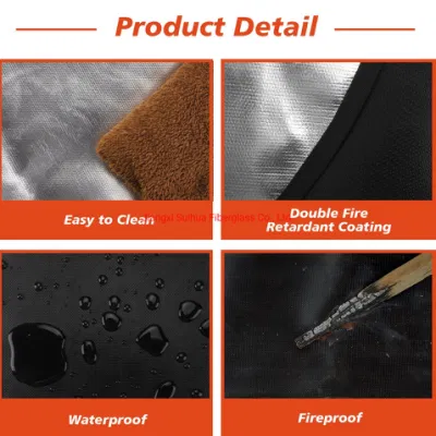 Grill tierra cubierta de silicona ignífuga miembro protector de la fogata Ascua Mat