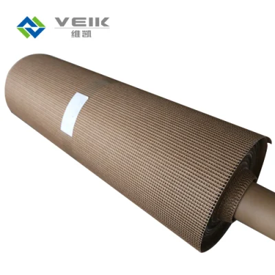 Personalizar la fibra de vidrio recubierto de PTFE resistente al calor de la cinta transportadora de malla abierta para secador máquina