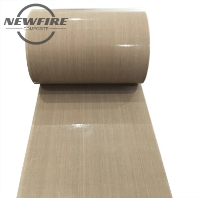 Fabricante PTFE fibra de vidrio Productos de alta calidad impermeable PTFE tejido liso Tela de tela de tela de rollo de fibra de vidrio recubierta de PTFE PTFE de alta calidad Tela recubierta