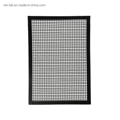 Hoja de malla de fibra de vidrio de PTFE resistente al calor con bordes