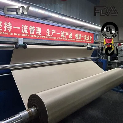 Alta resistencia a la temperatura calidad de color personalizada fábrica Fabricación de PTFE Fibra de vidrio Tela