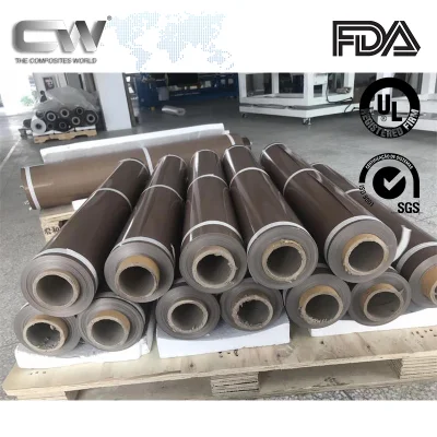 Alta resistencia a la temperatura calidad de color personalizada fábrica Fabricación de PTFE Fibra de vidrio Tela