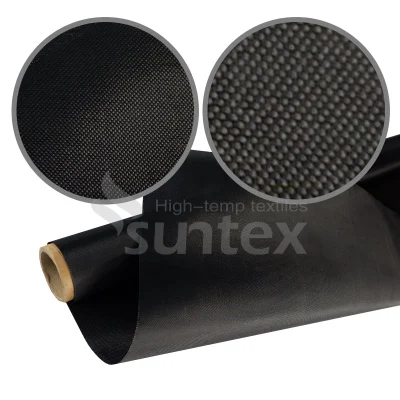 Venta directa de fábrica china de alta calidad de tela de fibra de vidrio recubierta de silicona ignífuga roja de 0,5 mm de grosor, de un lado o de ambos lados, en tamaños de 17 oz y 15 oz.