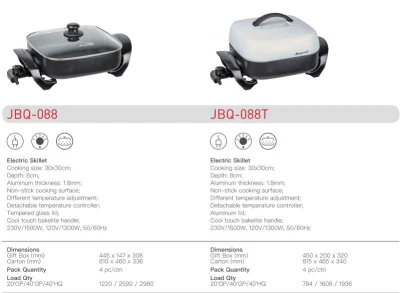 2022 Venta al por mayor precio de fábrica en caliente sin humo 1800 W Non-Stick Barbacoa Grill eléctrico la sartén con tapa de cristal templado