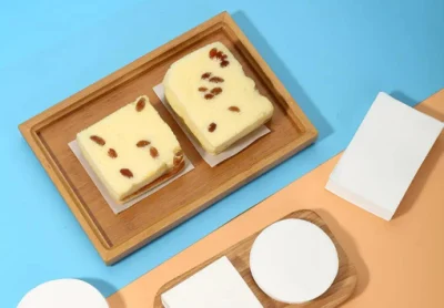 Grado de alimentos al por mayor de la fábrica de papel resistente a la grasa de silicona para hornear postres microondas comida