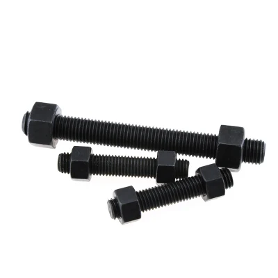 Acero de alta resistencia ASTM A193 B7 B7M Y L7 L7M y L43 B16 A320 B8 B8m Cl1 PTFE liso HDG Galvanizado en caliente&quot; 1 1 1 3/4&quot; de un 2h194 doble extremo Stud el doble de la varilla roscada