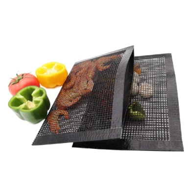 Limpieza fácil negro Non-Stick Barbacoa bolsa de malla