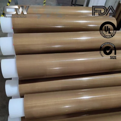 China Fabricante - cinta adhesiva de fibra de vidrio recubierta de PTFE resistente al calor personalizada 25mm Anchura*10m longitud