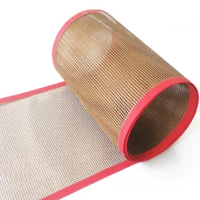 Fibra de vidrio recubiertas de PTFE Transportador de correa de malla abierta sintieron