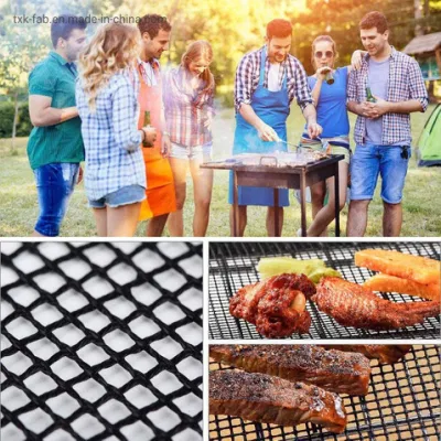 Foor grado PTFE resistente al calor de la malla de fibra de vidrio bandeja para hornear en negro o marrón