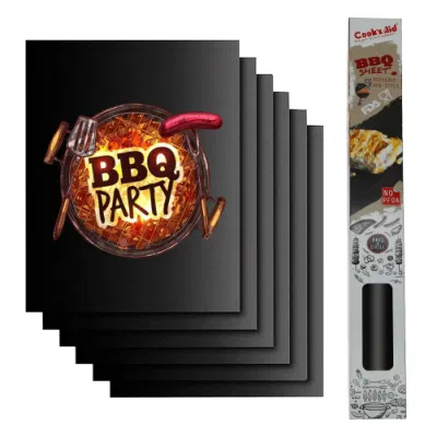 Non-Stick Barbecue Grill Mats BBQ Grill Mat PTFE Baking Sheets Revestimiento del horno