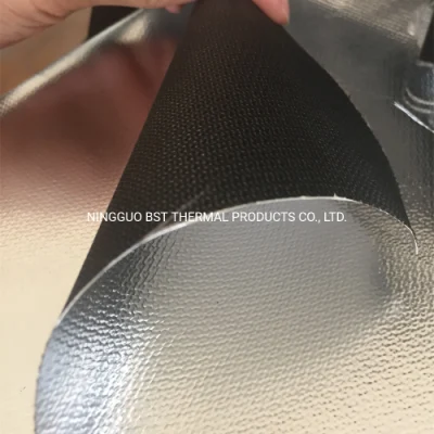 La alta temperatura recubierto de Teflón PTFE Tejido de fibra de vidrio aluminizado