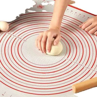 Non-Slip silicona Extra Grande Pastelería Mat Non-Stick resistente al calor de la camisa del horno la masa de rodadura de la hoja de silicona Mat la cocción de la MAT