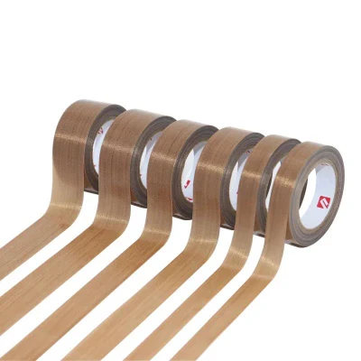 Resistente al calor Anti-Sticky para máquinas de sellado térmico Fibra de vidrio recubierta de PTFE Cinta adhesiva de silicona de tela de vidrio