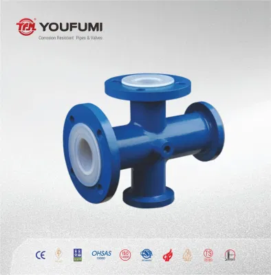 El PTFE tubo revestido de la brida (Spool) Tubo recto